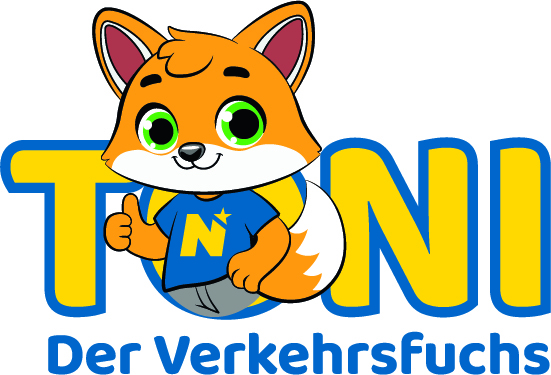 Schriftzug Toni mit Verkehrsfuchs 