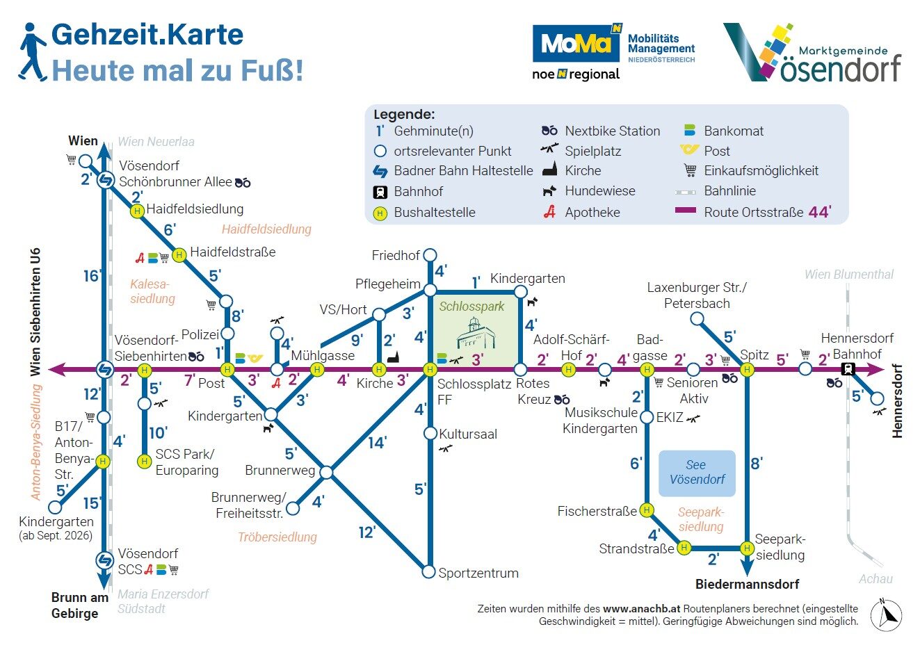 Gehzeit.Karte Vösendorf